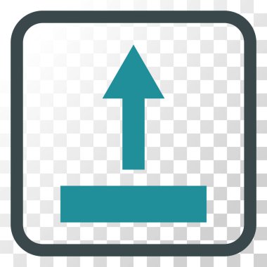 Vektör simgesi bir çerçeve içinde yukarı çekin