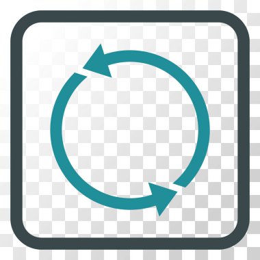 Geri dönüşüm vektör simgesi bir çerçeve içinde