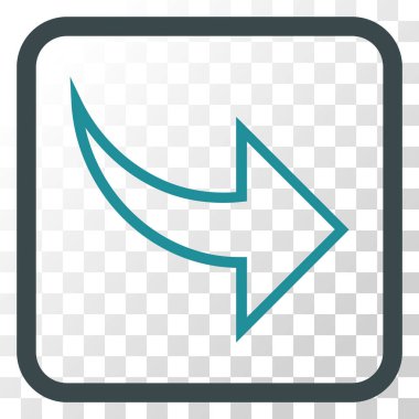 Vektör simgesi bir çerçeve içinde Yinele