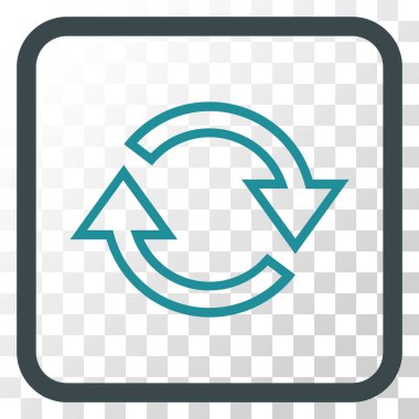 Oklar vektör simgesi bir çerçeve içinde yenileme