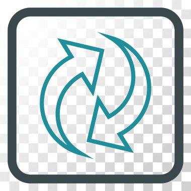 Oklar vektör simgesi bir çerçeve içinde yenileme