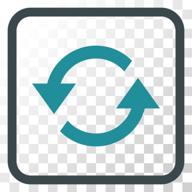 Oklar vektör simgesi bir çerçeve içinde yenileme