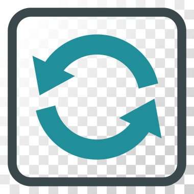 Vektör simgesi bir çerçeve içinde yenileme