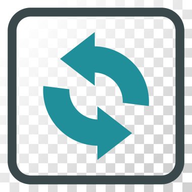 Vektör simgesi bir çerçeve içinde yenileme