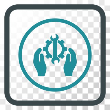 Onarım hizmeti vektör simgesi bir çerçeve içinde