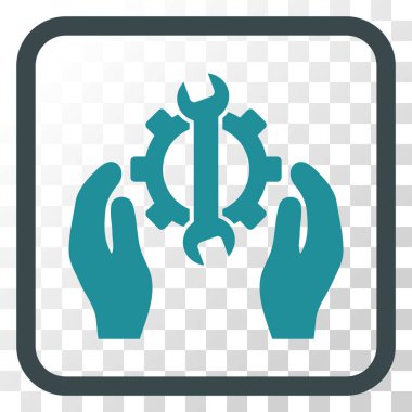 Onarım hizmeti vektör simgesi bir çerçeve içinde