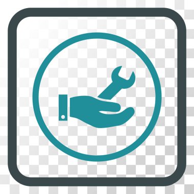 Onarım hizmeti vektör simgesi bir çerçeve içinde