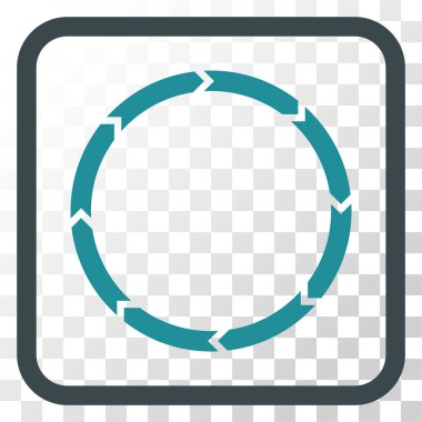 Döndürme vektör simgesi bir çerçeve içinde