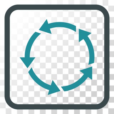 Döndürme vektör simgesi bir çerçeve içinde