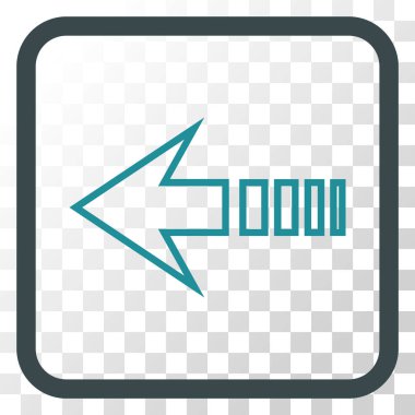 Sol vektör simgesi bir çerçevede göndermek