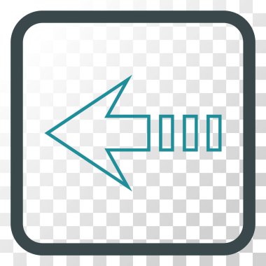 Sol vektör simgesi bir çerçevede göndermek