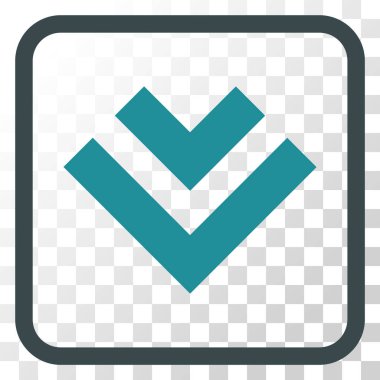 Vektör simgesi bir çerçeve içinde aşağı kaydır