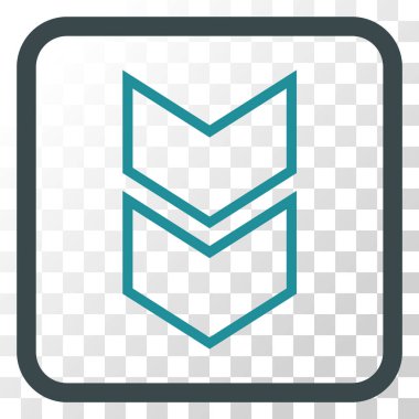 Vektör simgesi bir çerçeve içinde aşağı kaydır