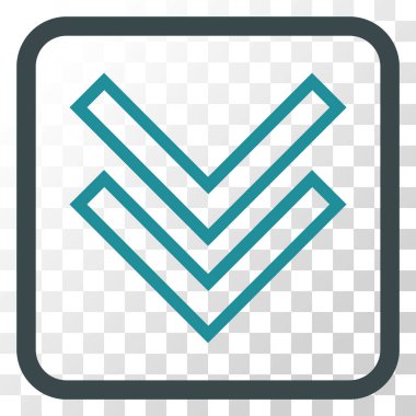 Vektör simgesi bir çerçeve içinde aşağı kaydır