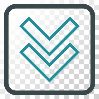 Vektör simgesi bir çerçeve içinde aşağı kaydır