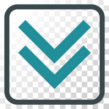 Vektör simgesi bir çerçeve içinde aşağı kaydır