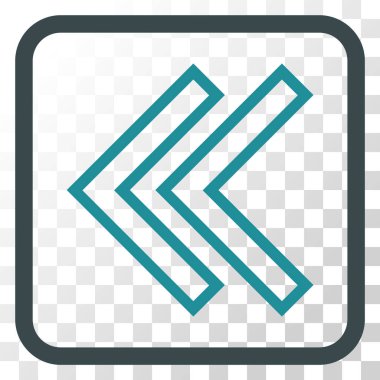 Shift Sol vektör simgesi bir çerçeve içinde