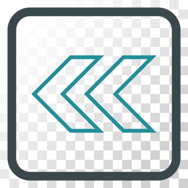 Shift Sol vektör simgesi bir çerçeve içinde