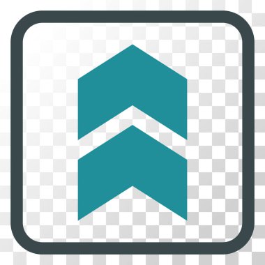 Vektör simgesi bir çerçeve içinde yukarı kayması