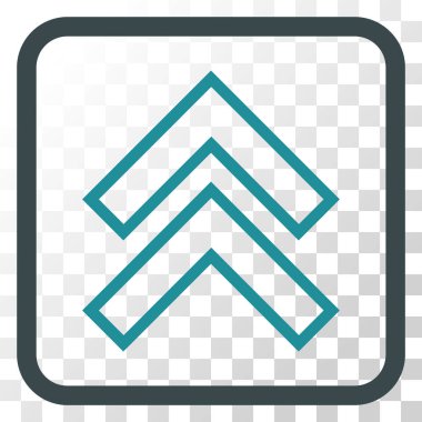 Vektör simgesi bir çerçeve içinde yukarı kayması