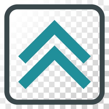 Vektör simgesi bir çerçeve içinde yukarı kayması