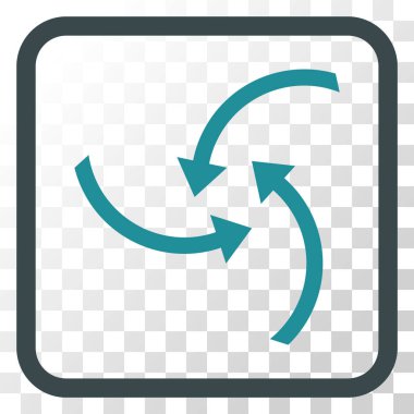 Oklar vektör simgesi bir çerçevede girdap