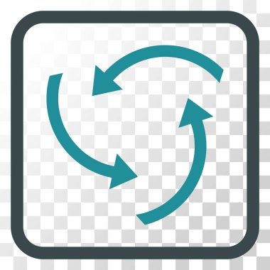 Oklar vektör simgesi bir çerçevede girdap