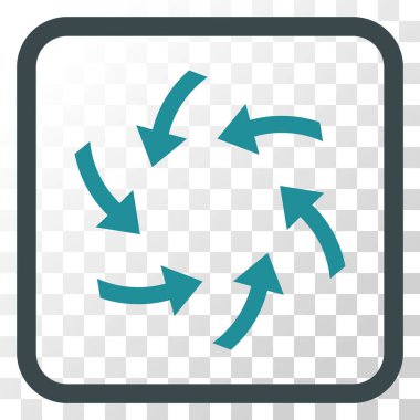 Oklar vektör simgesi bir çerçevede girdap