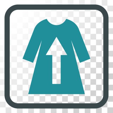 Kadın elbise vektör simgesi bir çerçeve içinde çıkar