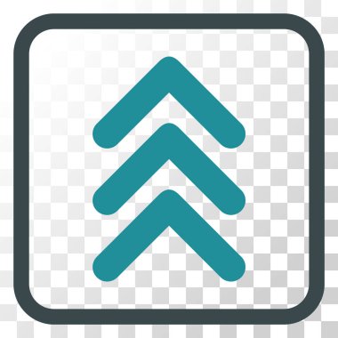 Vektör simgesi bir çerçeve içinde yukarı çift ok ucu