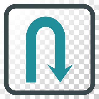 Geri vektör simge bir çerçevede açmak