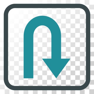 Geri vektör simge bir çerçevede açmak