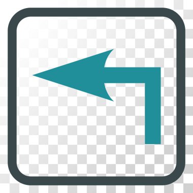 Sol vektör simge bir çerçevede açmak