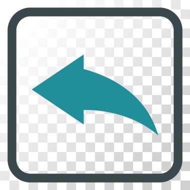 Vektör simgesi bir çerçeve içinde geri al