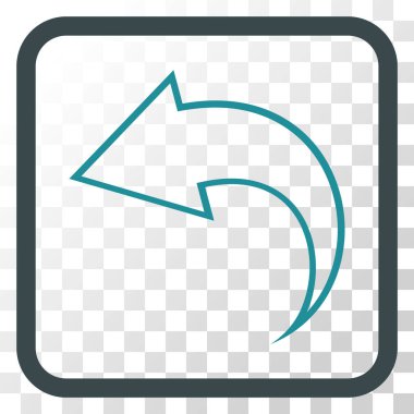 Vektör simgesi bir çerçeve içinde geri al