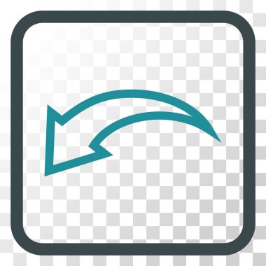 Vektör simgesi bir çerçeve içinde geri al