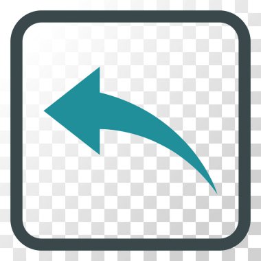 Vektör simgesi bir çerçeve içinde geri al