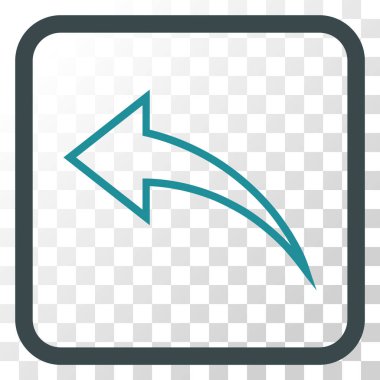 Vektör simgesi bir çerçeve içinde geri al