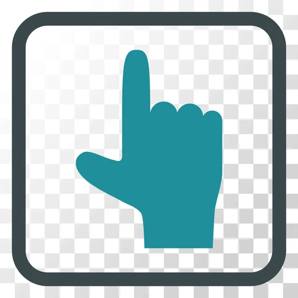 Hand Pointer Up Vector Icon In a Frame — Stock Vector