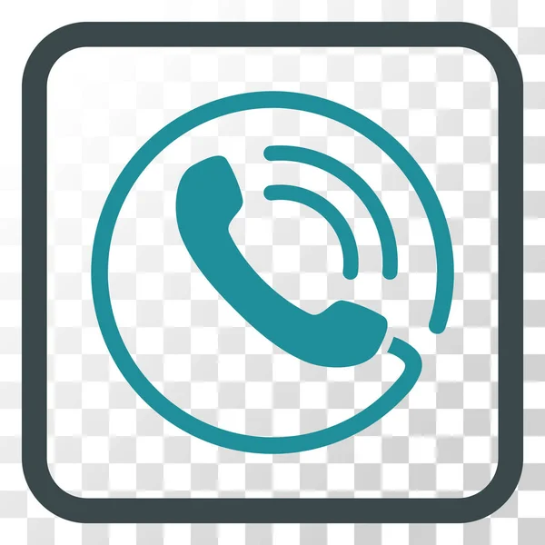 Векторная икона телефонного звонка в кадре — стоковый вектор