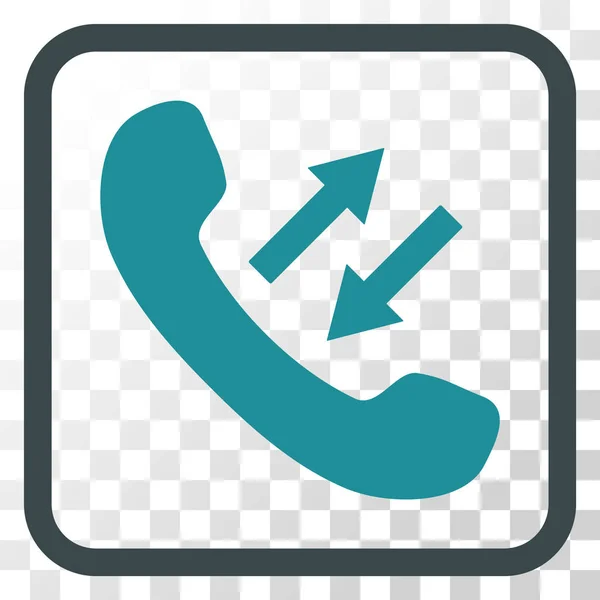 Teléfono hablando Vector icono en un marco — Vector de stock