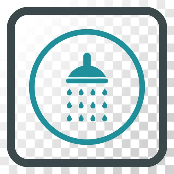 Shower Vector Icon In a Frame — Stock Vector