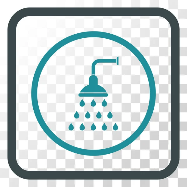 Shower Vector Icon In a Frame — Stockvector