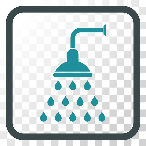 Shower Vector Icon In a Frame — Stockvector