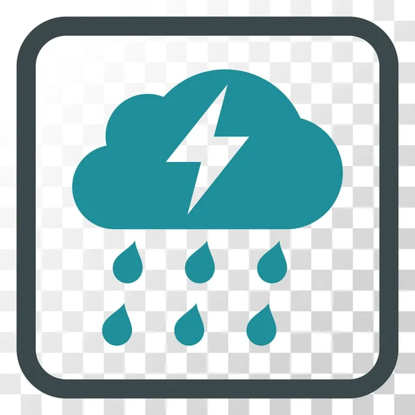 Icono de Vector de tormenta eléctrica en un marco — Vector de stock