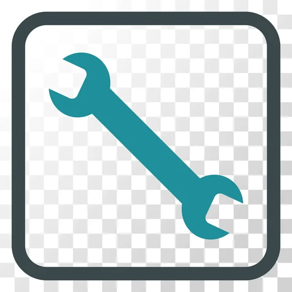 Wrench Vector Icon In a Frame — Stock Vector