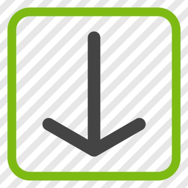 Vektör simgesi bir çerçeve içinde aşağı ok