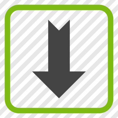 Vektör simgesi bir çerçeve içinde aşağı ok