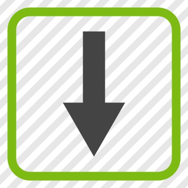 Vektör simgesi bir çerçeve içinde aşağı ok