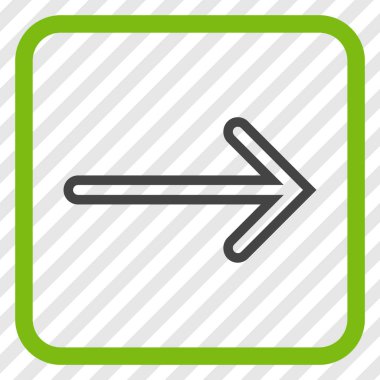 Ok sağ vektör simgesi bir çerçeve içinde